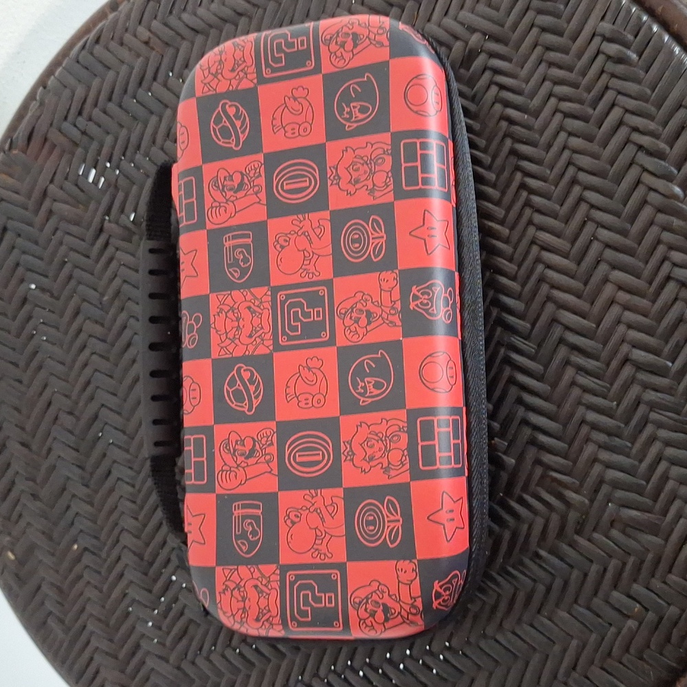 Nintendo Switch Lite Protection Case Super Mario Checkerboard Red/black